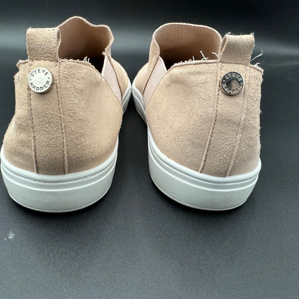 Steve Madden Women's Janzer Slip On Sneakers Pink Suede Perforated Size 10 - Picture 3 of 8